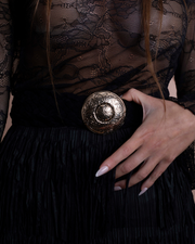 LEA maglia in pizzo nero