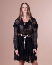 CECILIA abito corto in pizzo nero