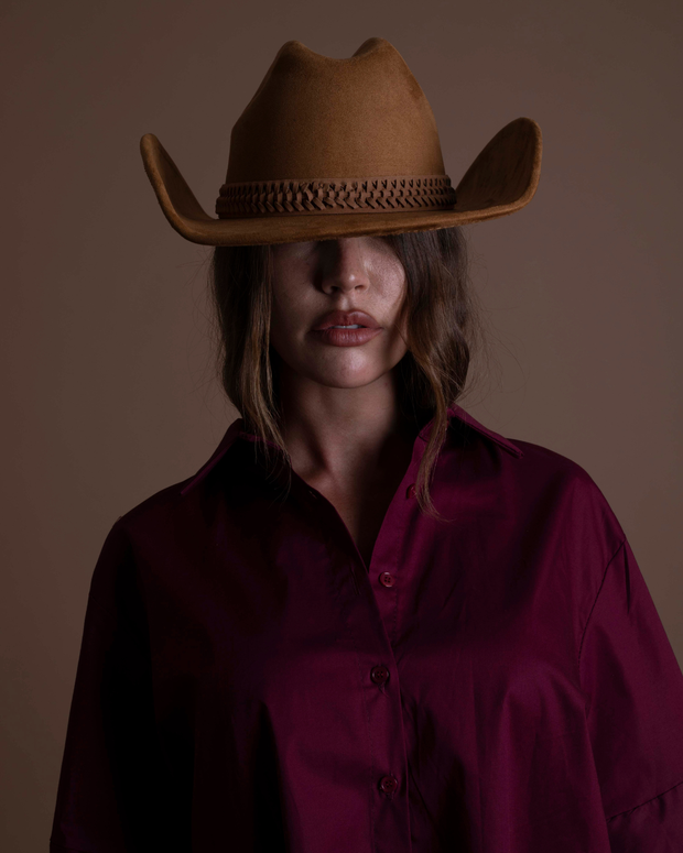 RITA cappello texano tabacco