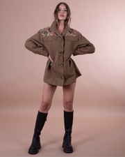 ISABEL giacca tabacco con applicazioni