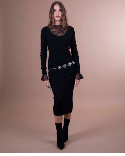 VERA dress in maglia a costine